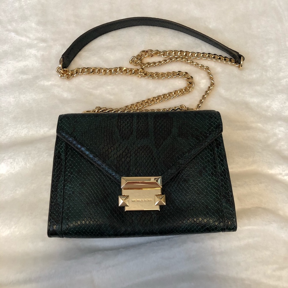 👜🐍 Michael Kors Whitney Green Snake Bag